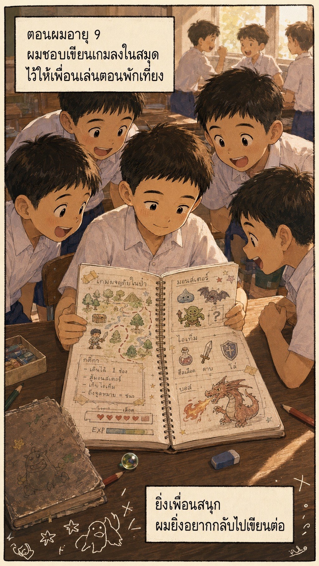 หน้าที่ 1 ของสมุด ด.ช.นรินทร์