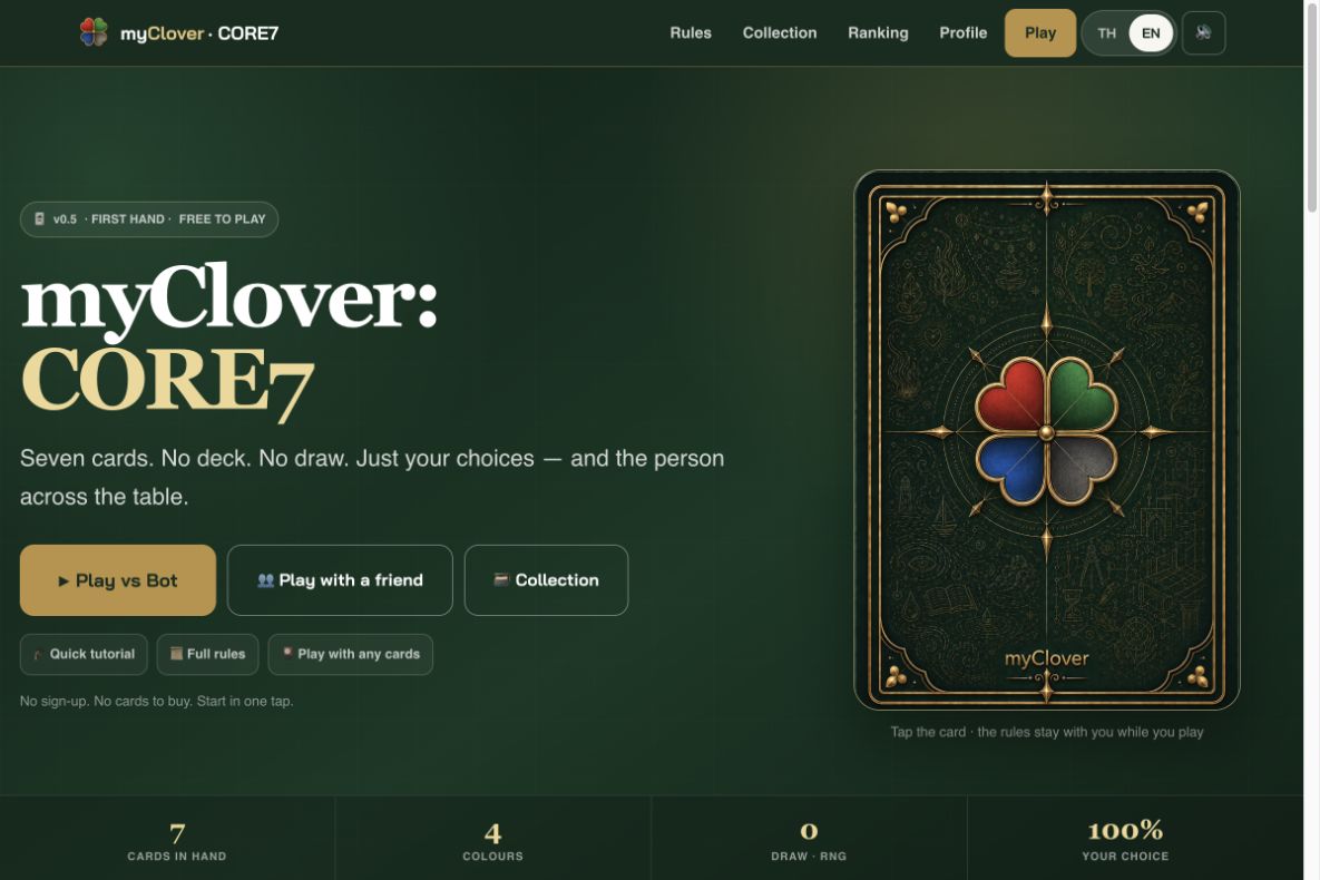 หน้าผลงาน myClover: CORE7